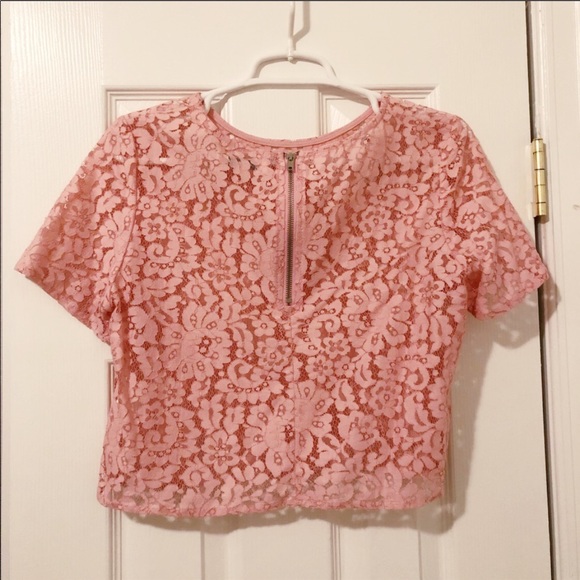 Millennial pink lace crop top from ASOS - Picture 4 of 5